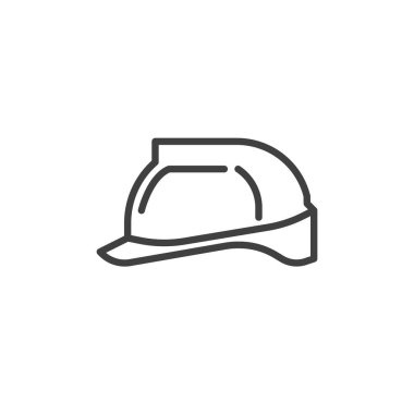 Güvenlik miğferi çizgisi simgesi