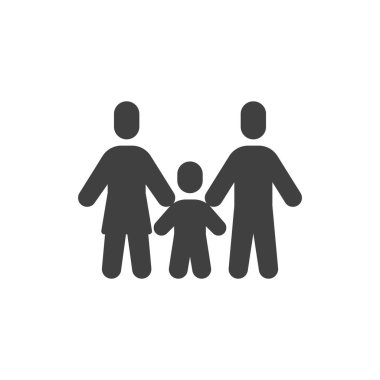 Erkek, kadın ve çocuk vektör simgesi