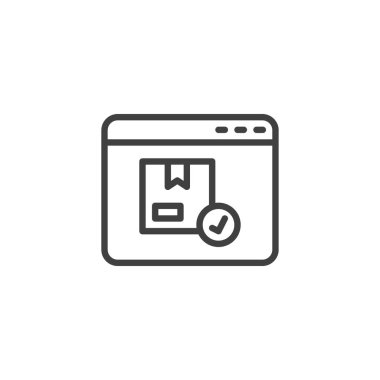 Çevrimiçi dağıtım hattı simgesi