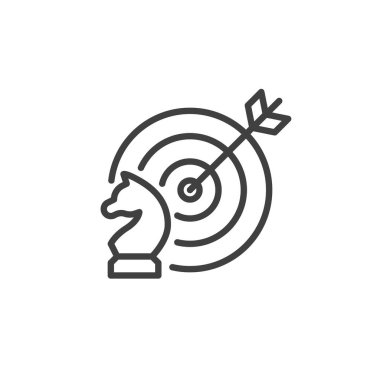 İş stratejisi çizgisi simgesi