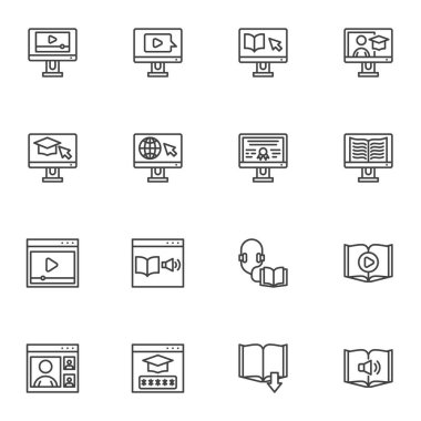 E-öğrenme satırı simgeleri ayarlandı