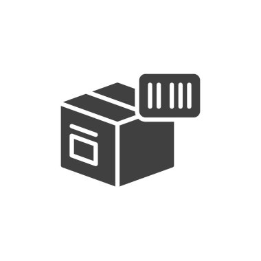 Parsel barkod vektör simgesi