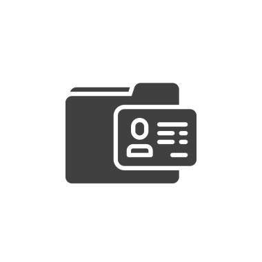 Kişisel bilgi dizini vektör simgesi