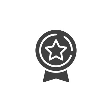 Şampiyon yıldız madalya vektör simgesi