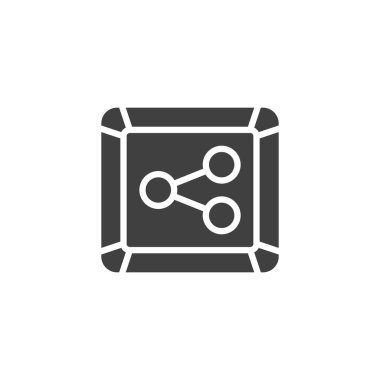 Paylaş, bağlantı vektörü simgesi