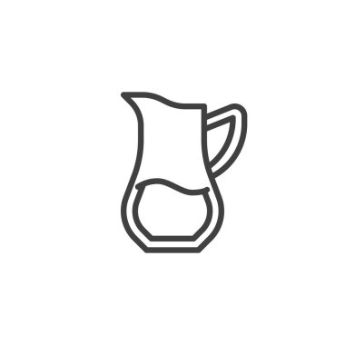 Süt testi çizgisi simgesi. doğrusal biçim işareti