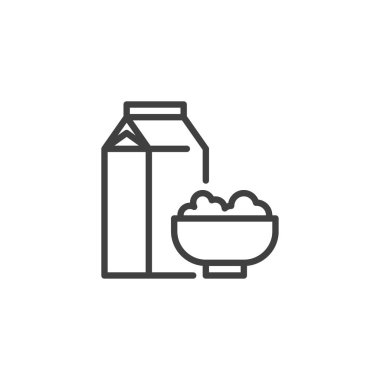 Mısır gevreği kahvaltı çizgisi simgesi