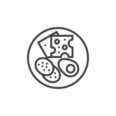 Sağlıklı kahvaltı tabağı simgesi