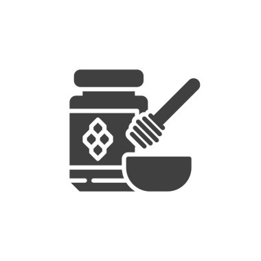 Bal vektörü simgesiyle mısır gevreği kahvaltısı