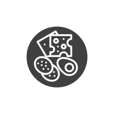 Sağlıklı kahvaltı tabağı vektör simgesi