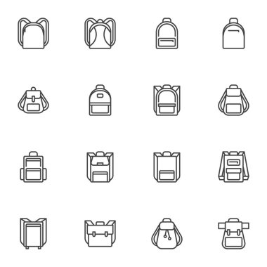 Sırt çantası satır simgeleri ayarlandı