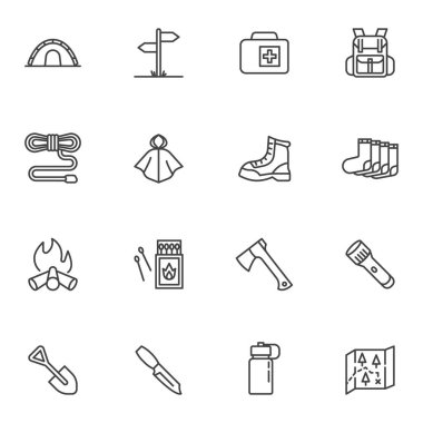 Kamp ve yürüyüş çizgisi simgeleri ayarlandı