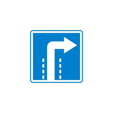 Sağa dön Trafik İmza düz simgesi