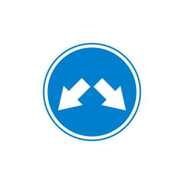 Sol veya sağ trafik yolu simgesini düz tut