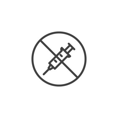 Aşı enjeksiyon çizgisi simgesini durdur