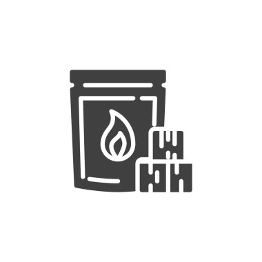 Kömür torbası vektör simgesi