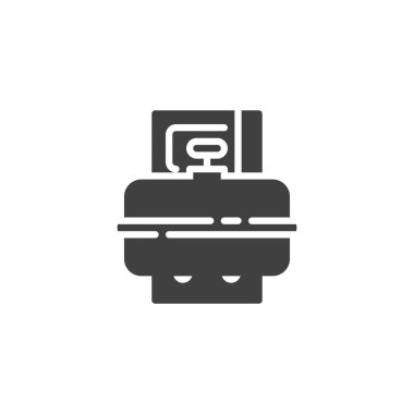 Propan gazı silindir vektör simgesi