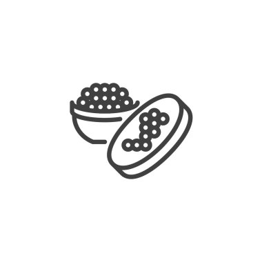 Caviar jar line icon