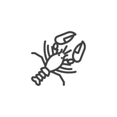 Lobster seafood line icon