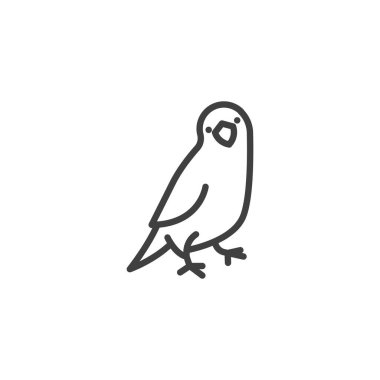 Parrot pet line icon