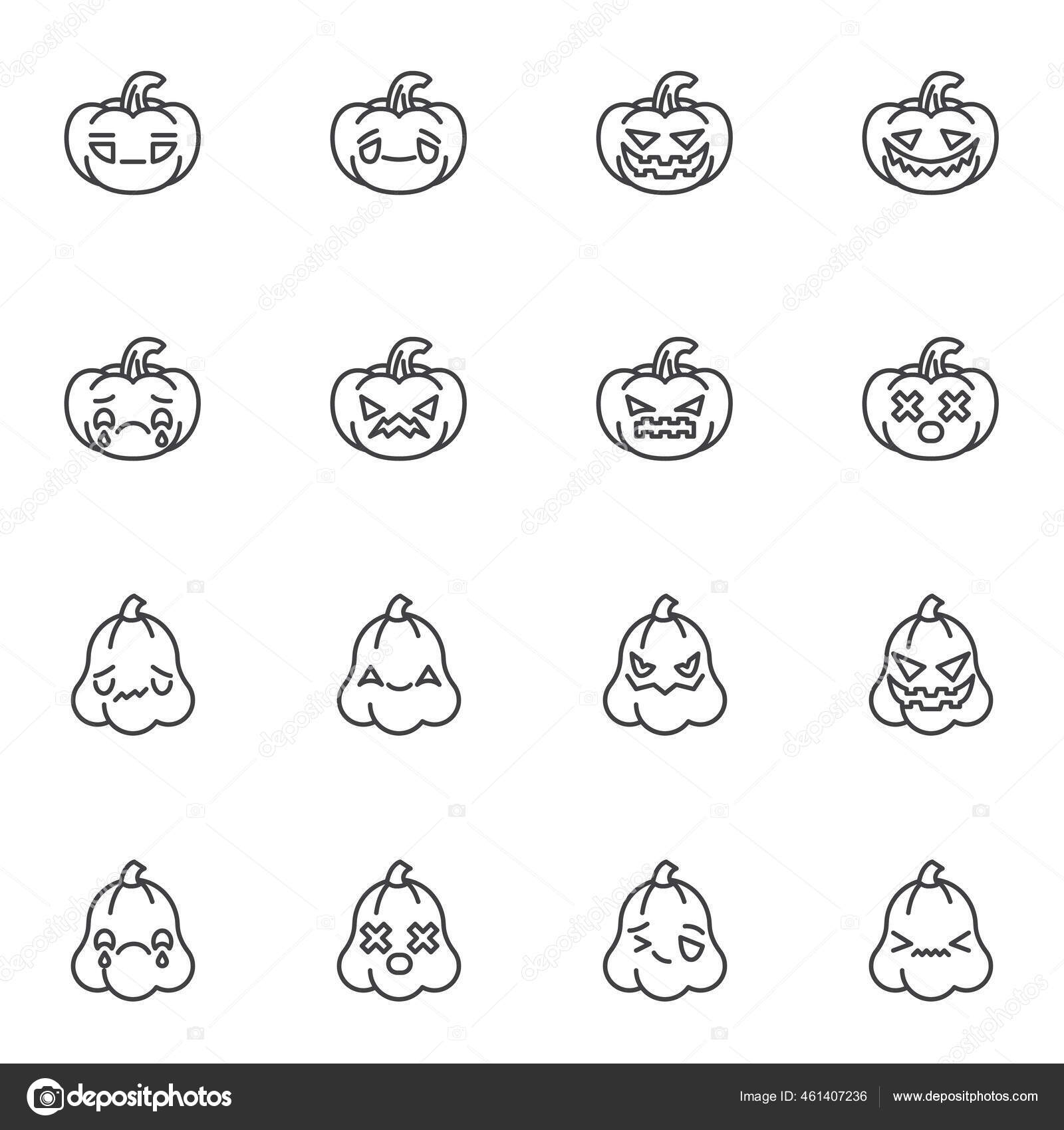 ハロウィーン絵文字キス Imagenes De Stock De Arte Vectorial Depositphotos