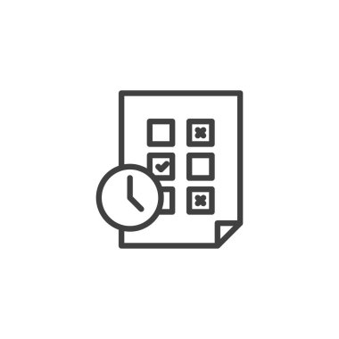 İnceleme satırı simgesi zamanı