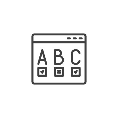 Çevrimiçi anket sonuç satırı simgesi