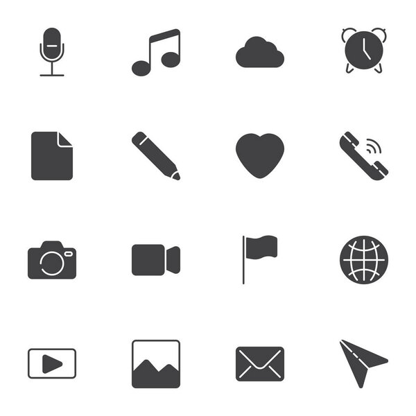 UI kit vector icons set