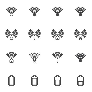Mobil ağ ve Wi Fi sinyal simgeleri ayarlandı
