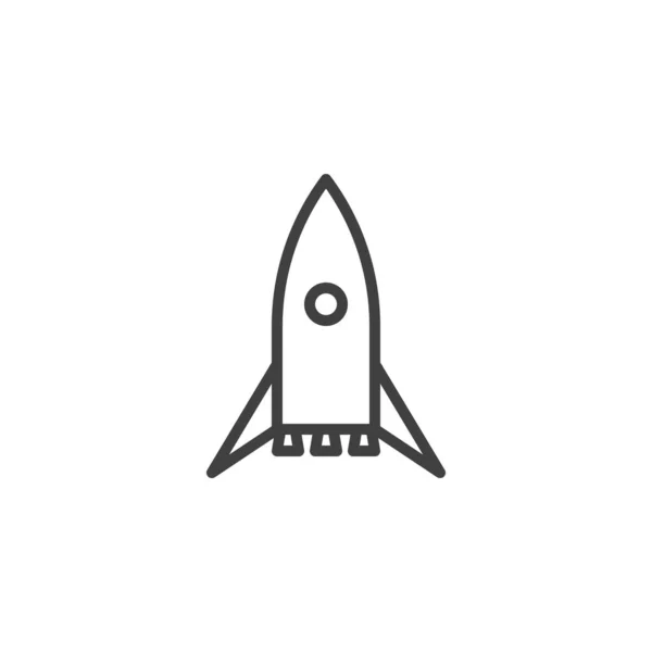 Icono de línea de nave espacial — Vector de stock