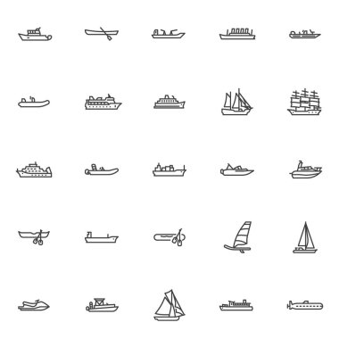 Gemiler ve tekneler hat simgeleri ayarlandı