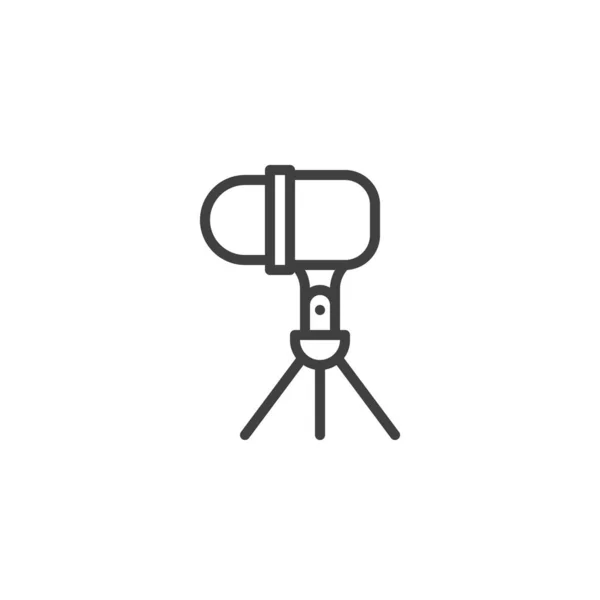 Micrófono pie línea icono — Archivo Imágenes Vectoriales