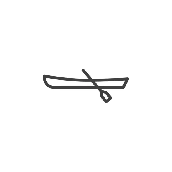 Значок рядкової лінії човна — стоковий вектор