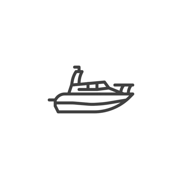 Ícone de linha de barco velocidade — Vetor de Stock