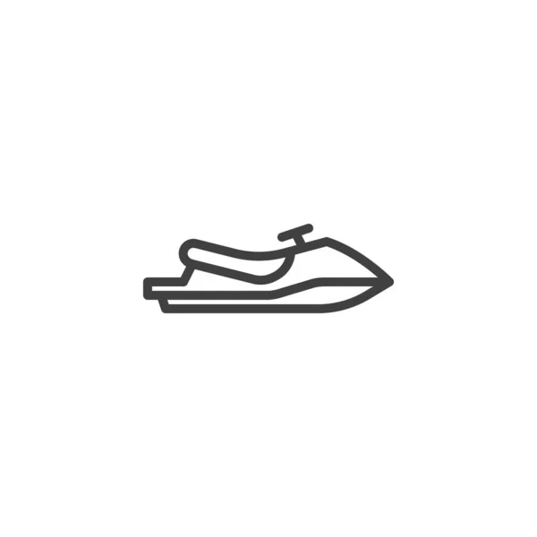 Jet Ski çizgisi simgesi — Stok Vektör