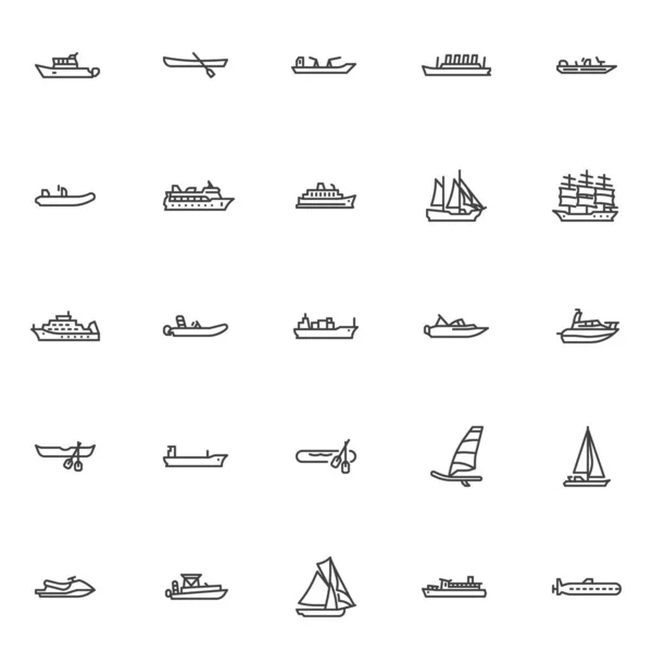 Gemiler ve tekneler hat simgeleri ayarlandı