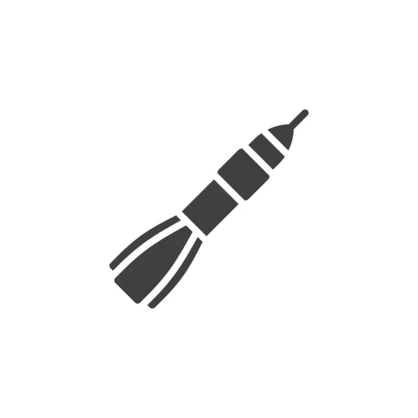 Nave espacial cohete vector icono — Archivo Imágenes Vectoriales