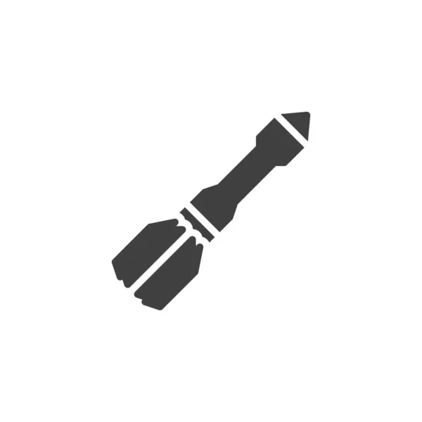 Misil cohete vector icono — Archivo Imágenes Vectoriales