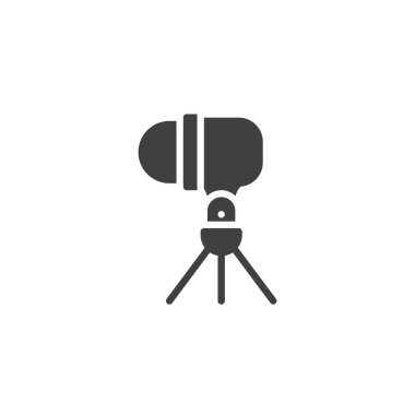 Mikrofon stand vektör simgesi