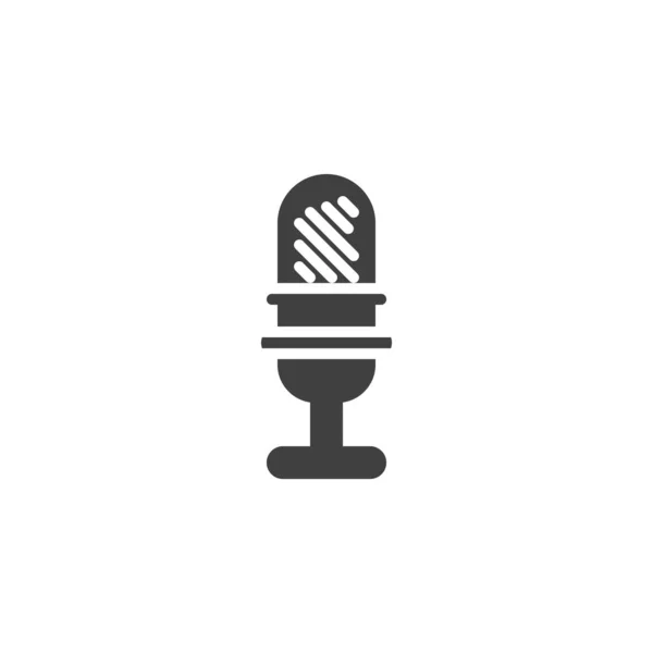 Retro microphone vector icon — Stock Vector