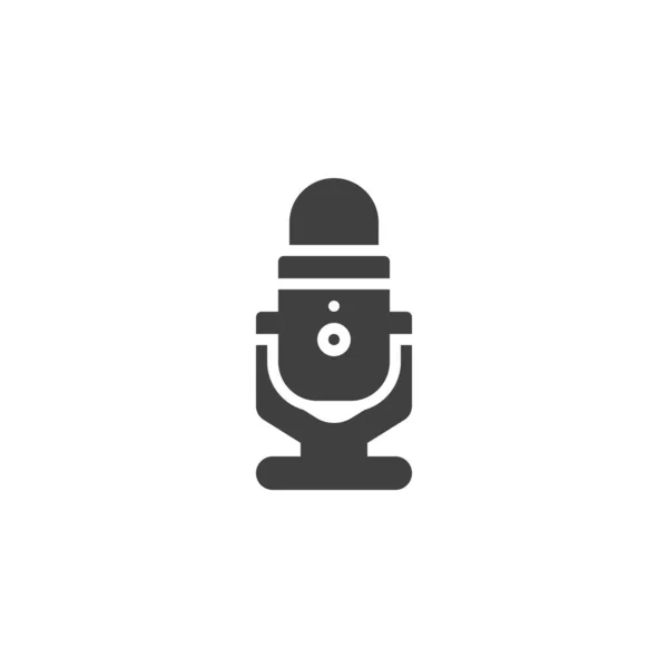 Retro microphone vector icon — Stock Vector