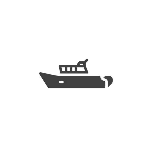 Ícone do vetor barco navio — Vetor de Stock