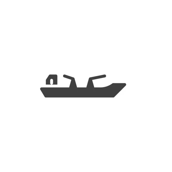 Ícone do vetor do barco a motor — Vetor de Stock
