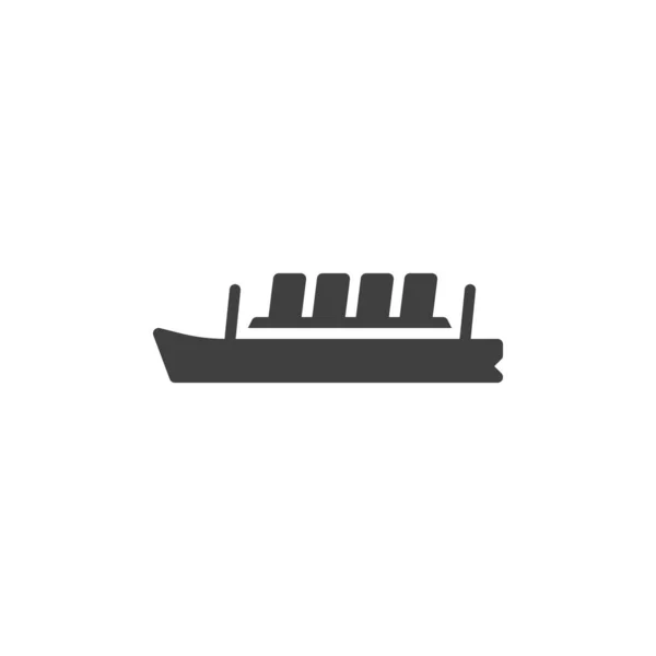 Ferry boat vector icon — Stock Vector