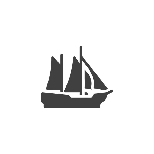 Segelboot-Vektorsymbol — Stockvektor