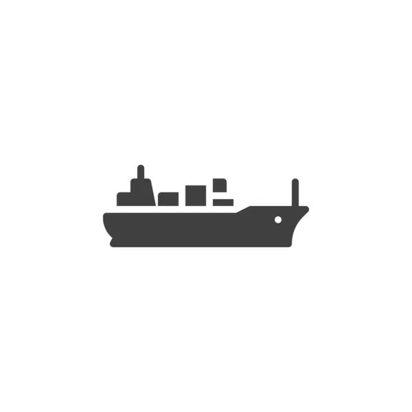 Cargo ship vector icon — Stock Vector