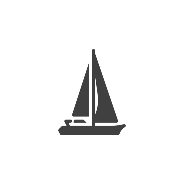 Segelboot-Vektorsymbol — Stockvektor