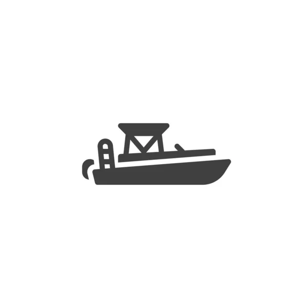 Ícone do vetor do barco a motor — Vetor de Stock