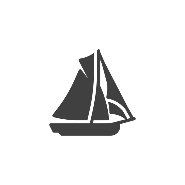 Sailing boat vector icon — Stock Vector