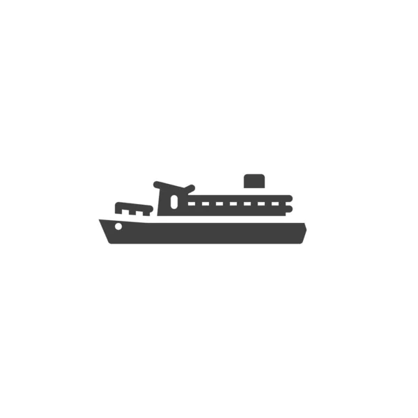 Ícone de vetor de barco balsa — Vetor de Stock